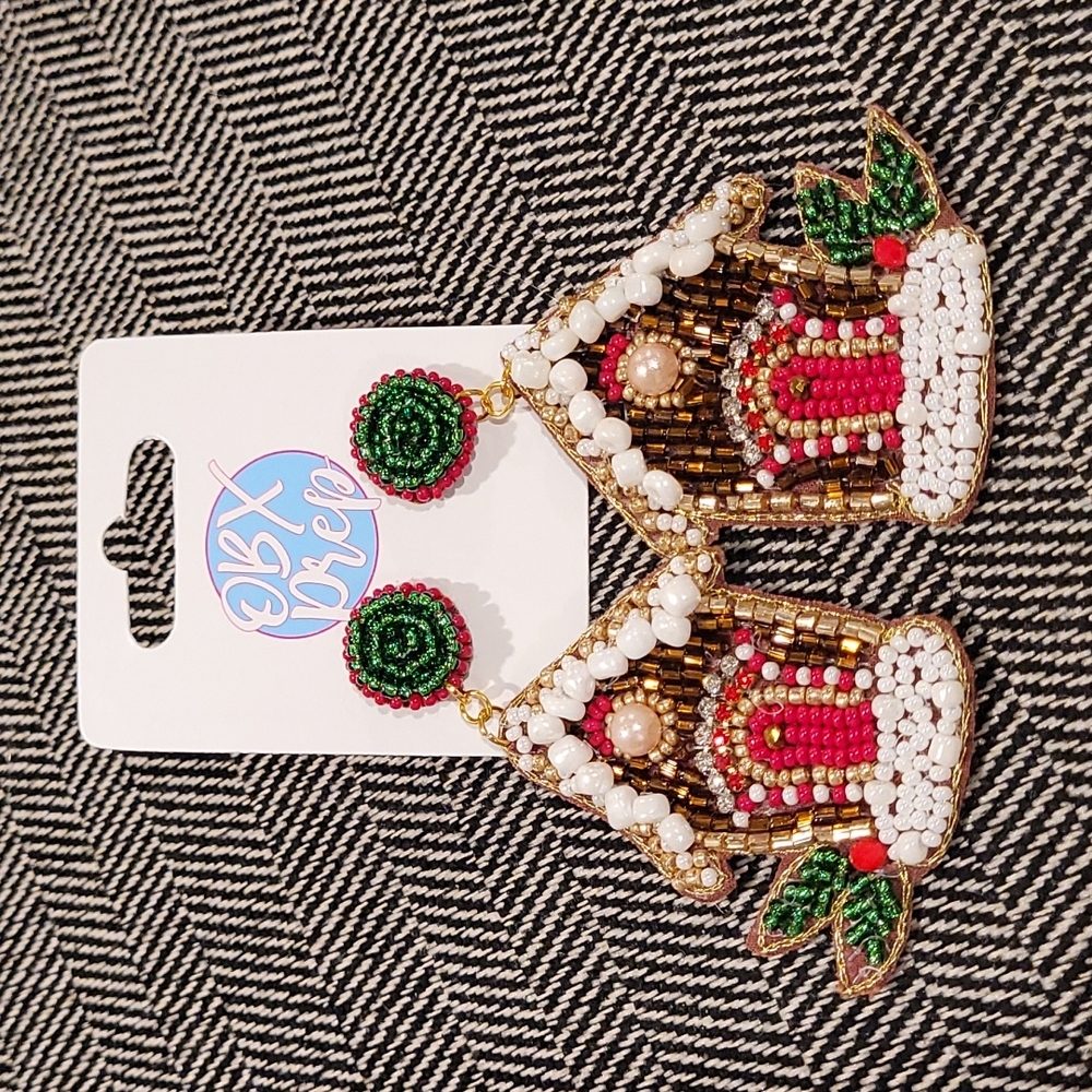Gingerbread Bead Earrings